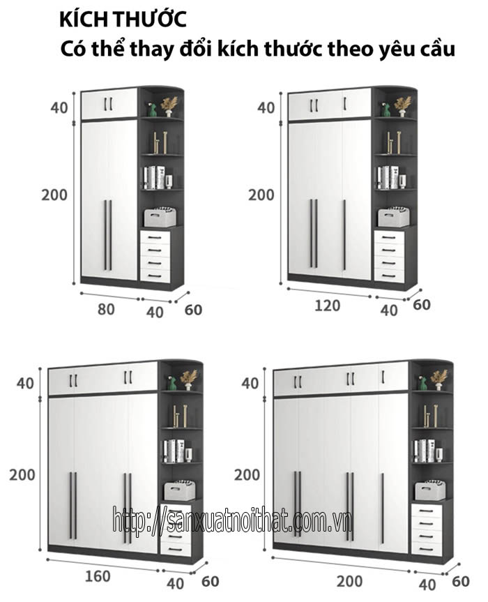 Tủ đựng quần áo DH204