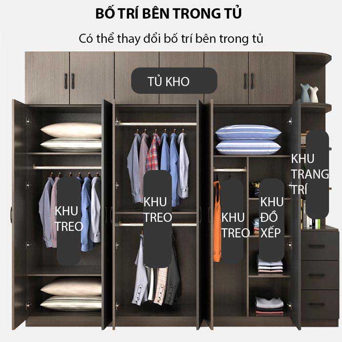 Tủ đựng quần áo DH207