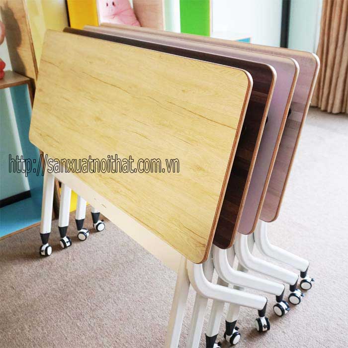 Bàn học training gấp gọn có bánh xe EDU13-1