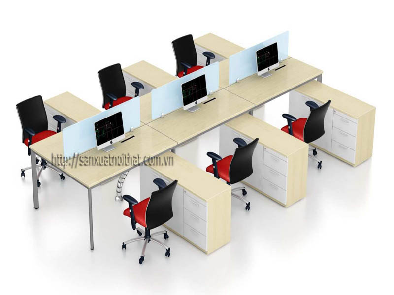 Vách ngăn bàn làm việc bằng kính VNK2
